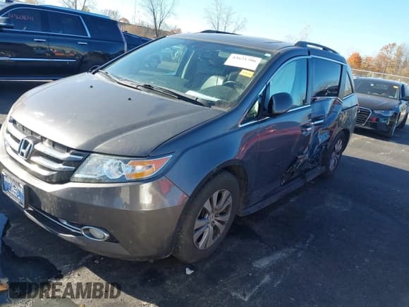 ✅ 2014 Honda Odyssey EX-L • VIN: 5FNRL5H60EB031424 • Лот: 43621706. Опубликован ранее на IAAI с пробегом 152 005 миль. Бесплатный доступ к архиву аукционных продаж из США и подробный отчёт об истории автомобиля на DreamBid. Изображение 2.