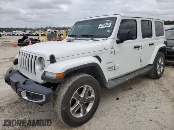 ✅ 2021 Jeep Wrangler Unlimited Sahara Altitude • VIN: 1C4HJXEG3MW513230 • Лот: 42158445. Опубликован ранее на Copart с пробегом 105 821 миль. Бесплатный доступ к архиву аукционных продаж из США и подробный отчёт об истории автомобиля на DreamBid. Изображение 1.
