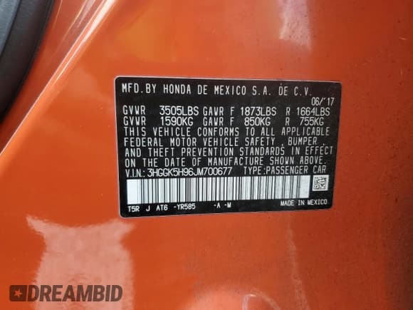 ✅ 2018 Honda Fit EX-L • VIN: 3HGGK5H96JM700677 • Lot: 80802735. Listed on Copart with 165,545 mi. Free auction sales archive from the USA and detailed vehicle history report at DreamBid. Image 12.