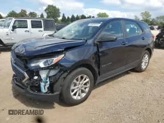 2021 Chevrolet Equinox LS z VIN 3GNAXHEV9MS119058, wystawiony jako Copart lot #69480815 z przebiegiem 68 134 mil mil oraz Szkoda całkowita • Salvage title. Historia ofert i sprzedaży dostępna na DreamBid. Obrazek 1.