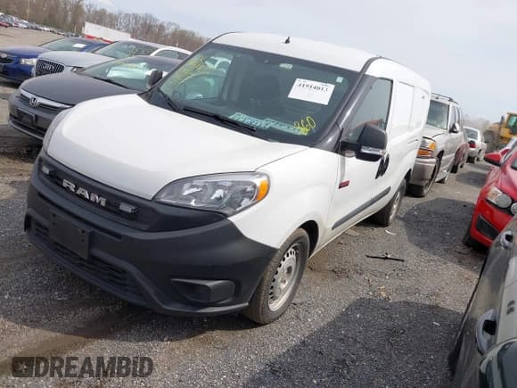 ✅ 2021 Ram ProMaster City Cargo Tradesman • VIN: ZFBHRFAB3M6U12673 • Lot: 41914013. Listed on IAAI with 84,879 mi. Free auction sales archive from the USA and detailed vehicle history report at DreamBid. Image 2.