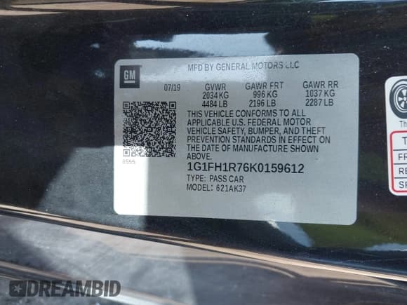 ✅ 2019 Chevrolet Camaro 2SS • VIN: 1G1FH1R76K0159612 • Lot: 43526862. Wystawiony na IAAI z przebiegiem 67 747 mil. Bezpłatny archiwum sprzedaży aukcyjnych z USA i szczegółowy raport historii pojazdu na DreamBid. Zdjęcie 9.