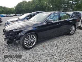 ✅ 2023 Infiniti Q50 Luxe • VIN: JN1EV7BR1PM541351 • Lot: 62681785. Listed on Copart with 15,311 mi. Free auction sales archive from the USA and detailed vehicle history report at DreamBid. Image 1.