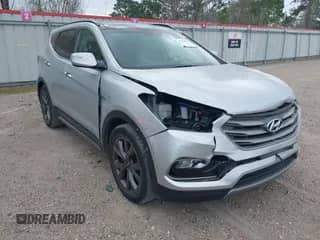 2018 Hyundai Santa Fe Ultimate with VIN 5XYZW4LAXJG536063, listed as a IAAI auction lot 41795012 with 46,586 mi miles and . Bid and sale history available at DreamBid. Image 1.