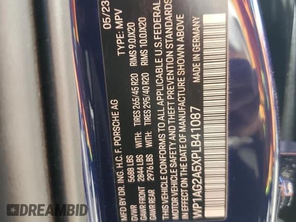 ✅ 2023 Porsche Macan S • VIN: WP1AG2A5XPLB41087 • Lot: 67055125. Wystawiony na Copart z przebiegiem 12 266 mil. Bezpłatny archiwum sprzedaży aukcyjnych z USA i szczegółowy raport historii pojazdu na DreamBid. Zdjęcie 12.