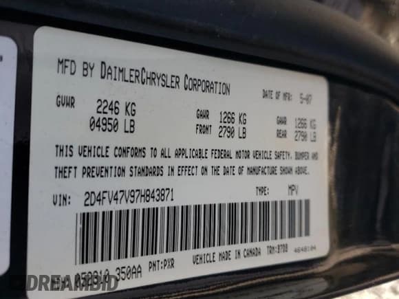 ✅ 2007 Dodge Magnum • VIN: 2D4FV47V97H843871 • Lot: 42226204. Wystawiony na Copart z przebiegiem 153 895 mil. Bezpłatny archiwum sprzedaży aukcyjnych z USA i szczegółowy raport historii pojazdu na DreamBid. Zdjęcie 12.