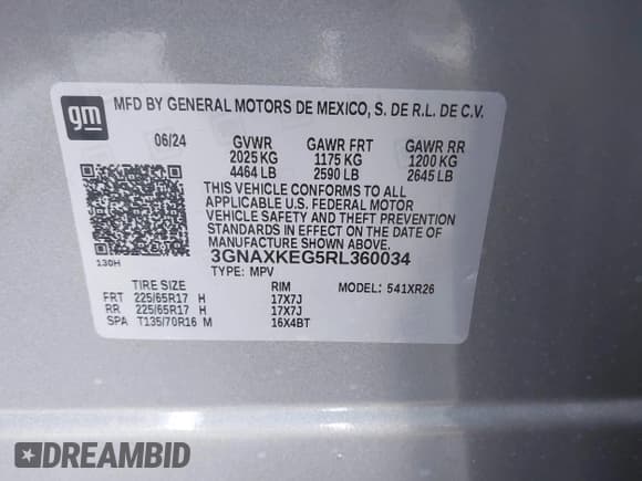 ✅ 2024 Chevrolet Equinox LT • VIN: 3GNAXKEG5RL360034 • Лот: 43291706. Опубликован ранее на IAAI с пробегом 18 433 миль. Бесплатный доступ к архиву аукционных продаж из США и подробный отчёт об истории автомобиля на DreamBid. Изображение 9.