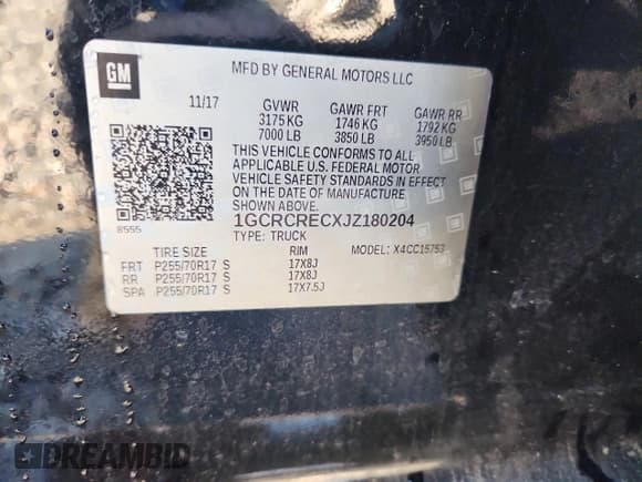 ✅ 2018 Chevrolet Silverado 1500 LT • VIN: 1GCRCRECXJZ180204 • Лот: 90582355. Опубликован ранее на Copart с пробегом 147 819 миль. Бесплатный доступ к архиву аукционных продаж из США и подробный отчёт об истории автомобиля на DreamBid. Изображение 12.