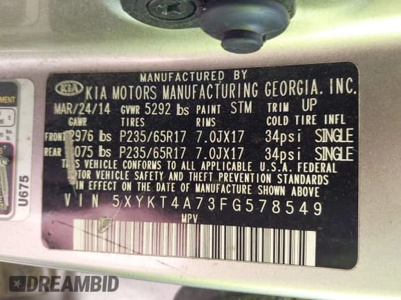 ✅ 2015 Kia Sorento LX • VIN: 5XYKT4A73FG578549 • Лот: 43404604. Опубликован ранее на IAAI с пробегом 188 965 миль. Бесплатный доступ к архиву аукционных продаж из США и подробный отчёт об истории автомобиля на DreamBid. Изображение 9.