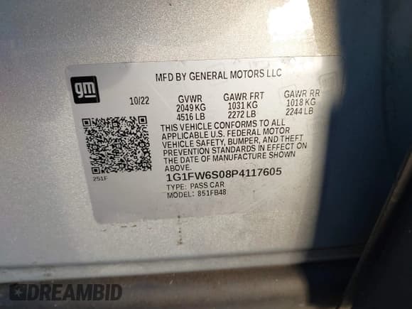 ✅ 2023 Chevrolet Bolt EV 1LT • VIN: 1G1FW6S08P4117605 • Lot: 41354801. Wystawiony na IAAI z przebiegiem 20 094 mil. Bezpłatny archiwum sprzedaży aukcyjnych z USA i szczegółowy raport historii pojazdu na DreamBid. Zdjęcie 9.