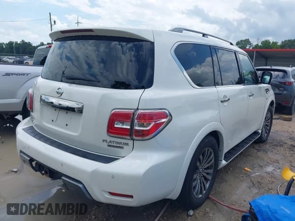 ✅ 2019 Nissan Armada Platinum • VIN: JN8AY2NF3K9350117 • Lot: 43089266. Listed on IAAI with 154,377 mi. Free auction sales archive from the USA and detailed vehicle history report at DreamBid. Image 4.