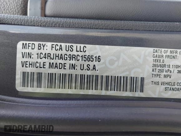 ✅ 2024 Jeep Grand Cherokee Laredo • VIN: 1C4RJHAG9RC156516 • Lot: 42696155. Listed on IAAI with 7,692 mi. Free auction sales archive from the USA and detailed vehicle history report at DreamBid. Image 9.