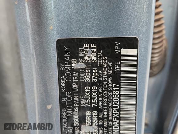 ✅ 2023 Hyundai Ioniq 5 SEL • VIN: KM8KNDAFXPU206817 • Lot: 86408035. Listed on Copart with 37,877 mi. Free auction sales archive from the USA and detailed vehicle history report at DreamBid. Image 13.