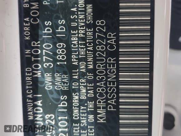 ✅ 2024 Hyundai Venue SEL • VIN: KMHRC8A30RU282728 • Lot: 76386264. Listed on Copart with 2,656 mi. Free auction sales archive from the USA and detailed vehicle history report at DreamBid. Image 12.