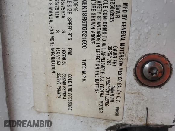 ✅ 1996 GMC Yukon • VIN: 3GKEK18R6TG521690 • Lot: 76060364. Listed on Copart with 1,878,249 mi. Free auction sales archive from the USA and detailed vehicle history report at DreamBid. Image 12.