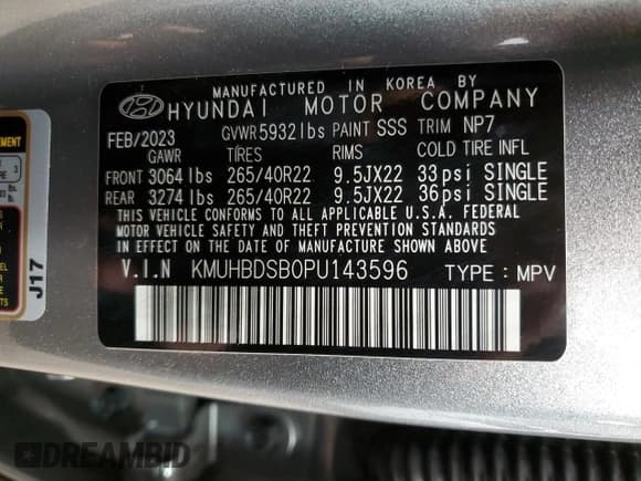 ✅ 2023 Genesis GV80 • VIN: KMUHBDSB0PU143596 • Lot: 64642505. Wystawiony na Copart z przebiegiem 18 569 mil. Bezpłatny archiwum sprzedaży aukcyjnych z USA i szczegółowy raport historii pojazdu na DreamBid. Zdjęcie 13.