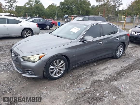 ✅ 2014 Infiniti Q50 Premium • VIN: JN1BV7AP1EM675020 • Lot: 43544795. Listed on IAAI with 106,979 mi. Free auction sales archive from the USA and detailed vehicle history report at DreamBid. Image 2.