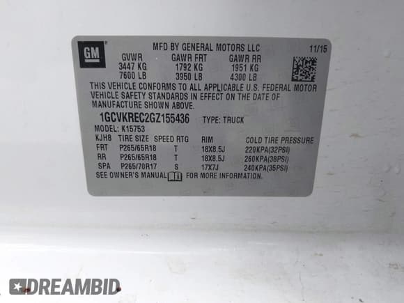 ✅ 2016 Chevrolet Silverado 1500 LT • VIN: 1GCVKREC2GZ155436 • Лот: 43185120. Опубликован ранее на IAAI с пробегом Не указан. Бесплатный доступ к архиву аукционных продаж из США и подробный отчёт об истории автомобиля на DreamBid. Изображение 9.