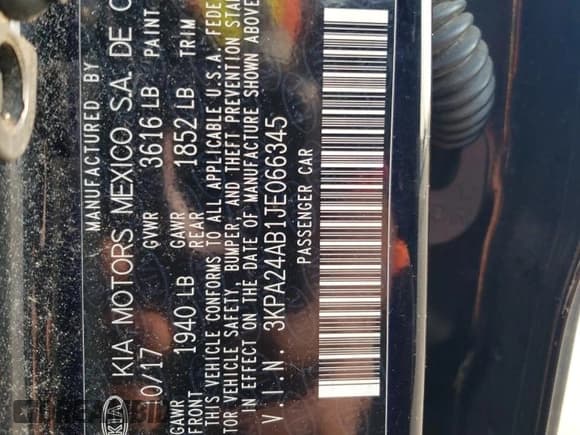 ✅ 2018 Kia Rio LX • VIN: 3KPA24AB1JE066345 • Lot: 71135845. Wystawiony na Copart z przebiegiem 110 172 mil. Bezpłatny archiwum sprzedaży aukcyjnych z USA i szczegółowy raport historii pojazdu na DreamBid. Zdjęcie 12.