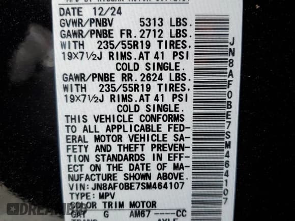 ✅ 2025 Nissan ARIYA Engage • VIN: JN8AF0BE7SM464107 • Lot: 56065385. Wystawiony na Copart z przebiegiem 827 mil. Bezpłatny archiwum sprzedaży aukcyjnych z USA i szczegółowy raport historii pojazdu na DreamBid. Zdjęcie 13.