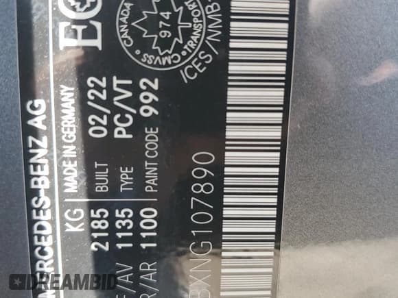 ✅ 2022 Mercedes-Benz C 43 AMG • VIN: W1KWJ6EBXNG107890 • Lot: 66612355. Wystawiony na Copart z przebiegiem 31 090 mil. Bezpłatny archiwum sprzedaży aukcyjnych z USA i szczegółowy raport historii pojazdu na DreamBid. Zdjęcie 12.