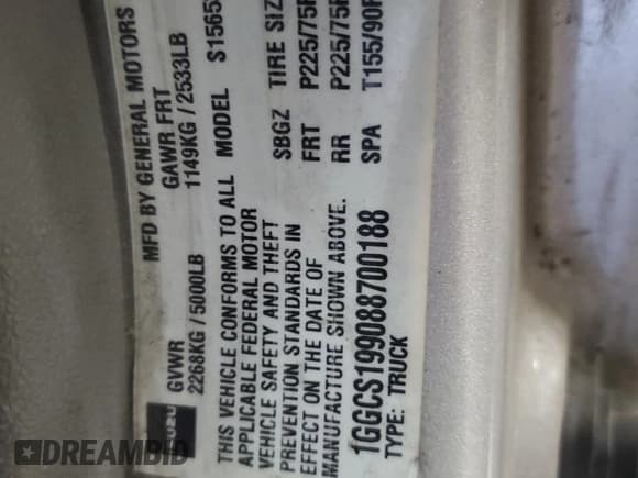 ✅ 2008 Isuzu i-Series S • VIN: 1GGCS199088700188 • Lot: 79658074. Listed on Copart with 130,493 mi. Free auction sales archive from the USA and detailed vehicle history report at DreamBid. Image 12.