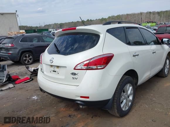 ✅ 2014 Nissan Murano SL • VIN: JN8AZ1MU1EW418461 • Lot: 41690883. Listed on IAAI with 191,612 mi. Free auction sales archive from the USA and detailed vehicle history report at DreamBid. Image 4.