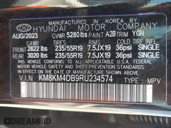 ✅ 2024 Hyundai Ioniq 5 SE Standard Range • VIN: KM8KM4DB9RU234574 • Lot: 57271695. Wystawiony na Copart z przebiegiem 28 478 mil. Bezpłatny archiwum sprzedaży aukcyjnych z USA i szczegółowy raport historii pojazdu na DreamBid. Zdjęcie 14.