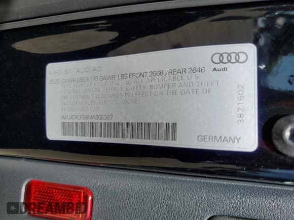 ✅ 2021 Audi S5 Sportback Premium Plus • VIN: WAUC4CF58MA005367 • Lot: 49182415. Listed on Copart with 22,215 mi. Free auction sales archive from the USA and detailed vehicle history report at DreamBid. Image 13.