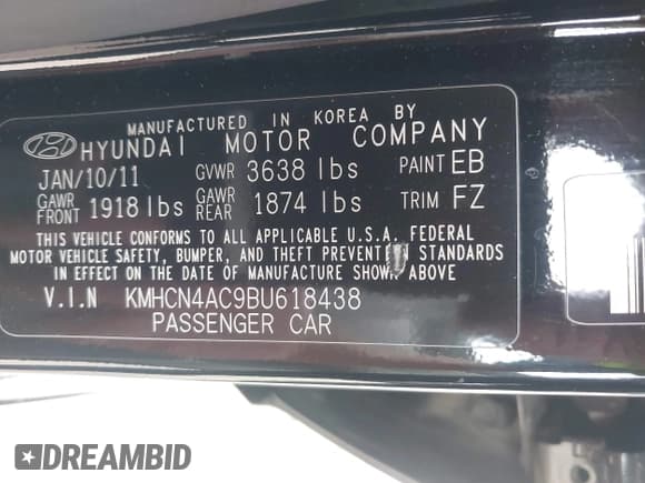 ✅ 2011 Hyundai Accent GLS • VIN: KMHCN4AC9BU618438 • Лот: 42472677. Опубликован ранее на IAAI с пробегом 178 998 миль. Бесплатный доступ к архиву аукционных продаж из США и подробный отчёт об истории автомобиля на DreamBid. Изображение 9.