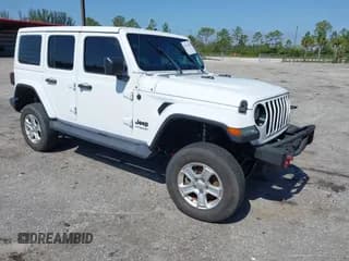 ✅ 2020 Jeep Wrangler Unlimited Sahara • VIN: 1C4HJXEN1LW104950 • Lot: 42278650. Listed on IAAI with 40,638 mi. Free auction sales archive from the USA and detailed vehicle history report at DreamBid. Image 1.
