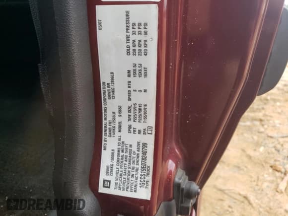 ✅ 2007 Chevrolet Colorado 1LT • VIN: 1GCCS19E078240799 • Лот: 73466614. Опубликован ранее на Copart с пробегом 170 532 миль. Бесплатный доступ к архиву аукционных продаж из США и подробный отчёт об истории автомобиля на DreamBid. Изображение 14.