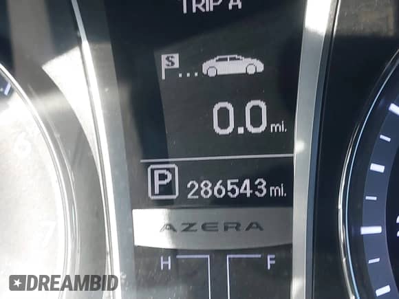 2013 Hyundai Azera с VIN KMHFH4JG8DA297567, выставлен на аукционе IAAI как лот 41354155 с пробегом 286 543 миль миль и . История ставок и продаж доступна на DreamBid. Изображение 7.