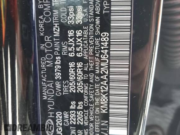 ✅ 2021 Hyundai Kona SE • VIN: KM8K12AA2MU641489 • Lot: 81912495. Listed on Copart with 109,494 mi miles. Access the free auction sales archive from the USA and view a detailed vehicle history report at DreamBid. Image 13.