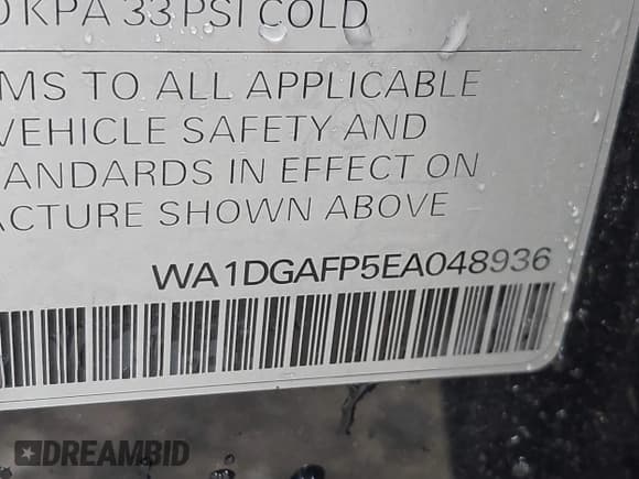 ✅ 2014 Audi Q5 Premium Plus • VIN: WA1DGAFP5EA048936 • Лот: 42901603. Опубликован ранее на IAAI с пробегом 94 516 миль. Бесплатный доступ к архиву аукционных продаж из США и подробный отчёт об истории автомобиля на DreamBid. Изображение 9.