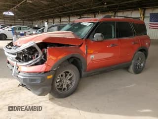 ✅ 2023 Ford Bronco Sport Big Bend • VIN: 3FMCR9B64PRE33304 • Lot: 91274115. Listed on Copart with 9,827 mi. Free auction sales archive from the USA and detailed vehicle history report at DreamBid. Image 1.