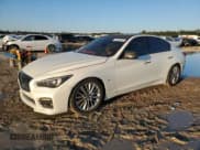 ✅ 2017 Infiniti Q50 Red Sport 400 • VIN: JN1FV7AR9HM870239 • Lot: 46320325. Listed on Copart with 75,150 mi. Free auction sales archive from the USA and detailed vehicle history report at DreamBid. Image 1.
