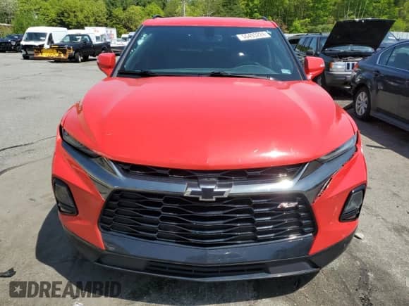 2020 Chevrolet Blazer RS z VIN 3GNKBERS4LS556918, wystawiony jako Copart lot #55493224 z przebiegiem 99 451 mil mil oraz Szkoda całkowita • Salvage title. Historia ofert i sprzedaży dostępna na DreamBid. Obrazek 5.