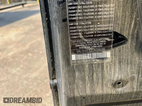 ✅ 2012 Land Rover Range Rover • VIN: SALAH2E37CA729189 • Lot: 86528035. Wystawiony na Copart z przebiegiem 108 413 mil. Bezpłatny archiwum sprzedaży aukcyjnych z USA i szczegółowy raport historii pojazdu na DreamBid. Zdjęcie 10.