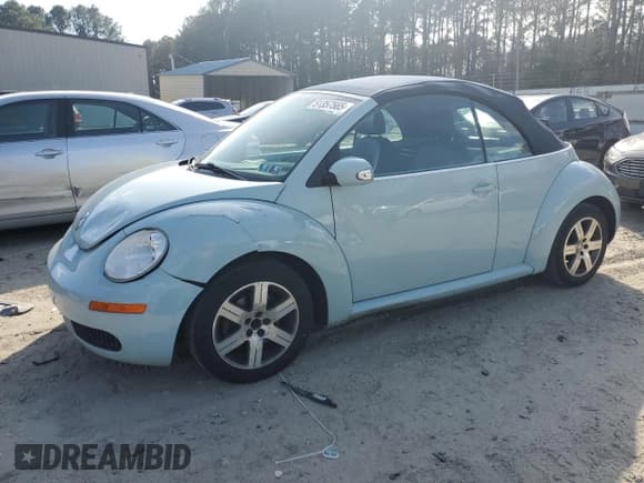 ✅ 2006 Volkswagen Beetle • VIN: 3VWRF31YX6M332610 • Лот: 51357565. Опубликован ранее на Copart с пробегом 163 314 миль. Бесплатный доступ к архиву аукционных продаж из США и подробный отчёт об истории автомобиля на DreamBid. Изображение 1.