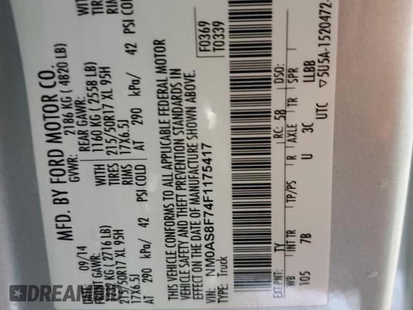 ✅ 2015 Ford Transit Connect XLT • VIN: NM0AS8F74F1175417 • Лот: 53881845. Опубликован ранее на Copart с пробегом 187 596 миль. Бесплатный доступ к архиву аукционных продаж из США и подробный отчёт об истории автомобиля на DreamBid. Изображение 14.