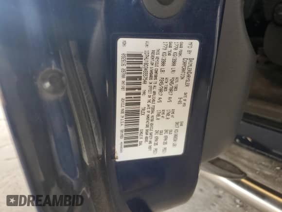 2005 Dodge 1500 SLT с VIN 1D7HU18D34S557540, выставлен на аукционе Copart как лот 66228315 с пробегом 253 937 миль миль и Списание • Salvage title. История ставок и продаж доступна на DreamBid. Изображение 12.