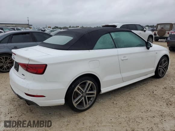 ✅ 2019 Audi A3 Cabriolet Premium Plus • VIN: WAUYELFF4K1019128 • Lot: 74849744. Listed on Copart with Not provided. Free auction sales archive from the USA and detailed vehicle history report at DreamBid. Image 3.