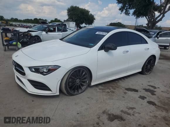 2023 Mercedes-Benz CLA 250 with VIN W1K5J4GB4PN387950, listed as a Copart auction lot 66639325 with 35,078 mi miles and Salvage title. Bid and sale history available at DreamBid. Image 1.