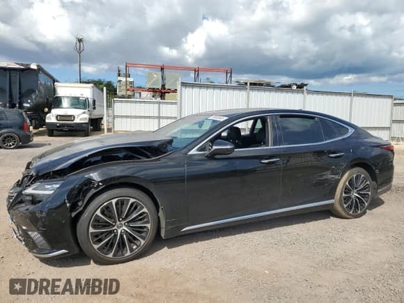 ✅ 2023 Lexus LS LS 500h • VIN: JTHGYLGF1P5002709 • Лот: 59046945. Опубликован ранее на Copart с пробегом 21 096 миль. Бесплатный доступ к архиву аукционных продаж из США и подробный отчёт об истории автомобиля на DreamBid. Изображение 1.