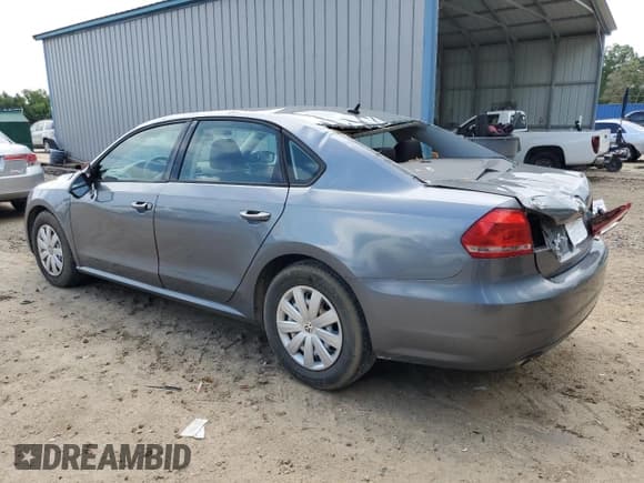 ✅ 2013 Volkswagen Passat S • VIN: 1VWAP7A34DC012297 • Lot: 60635515. Listed on Copart with 157,647 mi. Free auction sales archive from the USA and detailed vehicle history report at DreamBid. Image 2.