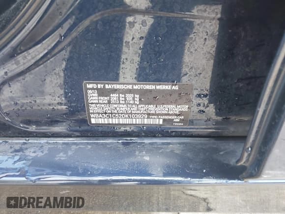 ✅ 2013 BMW 3 Series 328i • VIN: WBA3C1C52DK103929 • Lot: 43780840. Wystawiony na IAAI z przebiegiem 120 447 mil. Bezpłatny archiwum sprzedaży aukcyjnych z USA i szczegółowy raport historii pojazdu na DreamBid. Zdjęcie 9.