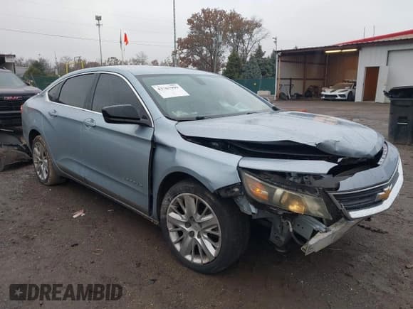 ✅ 2014 Chevrolet Impala LS • VIN: 1G11Y5SL2EU104693 • Lot: 43767999. Listed on IAAI with 120,126 mi. Free auction sales archive from the USA and detailed vehicle history report at DreamBid. Image 1.