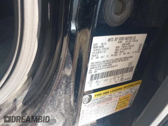 ✅ 2017 Ford Expedition Max XLT • VIN: 1FMJK1HT3HEA21437 • Лот: 42623799. Опубликован ранее на IAAI с пробегом 160 836 миль. Бесплатный доступ к архиву аукционных продаж из США и подробный отчёт об истории автомобиля на DreamBid. Изображение 9.