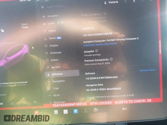 ✅ 2022 Tesla Model Y Long Range • VIN: 7SAYGDEE6NF385120 • Lot: 42194477. Wystawiony na IAAI z przebiegiem 42 201 mil. Bezpłatny archiwum sprzedaży aukcyjnych z USA i szczegółowy raport historii pojazdu na DreamBid. Zdjęcie 19.